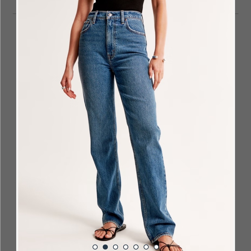 Abercrombie 90’s straight ultra high rise jeans